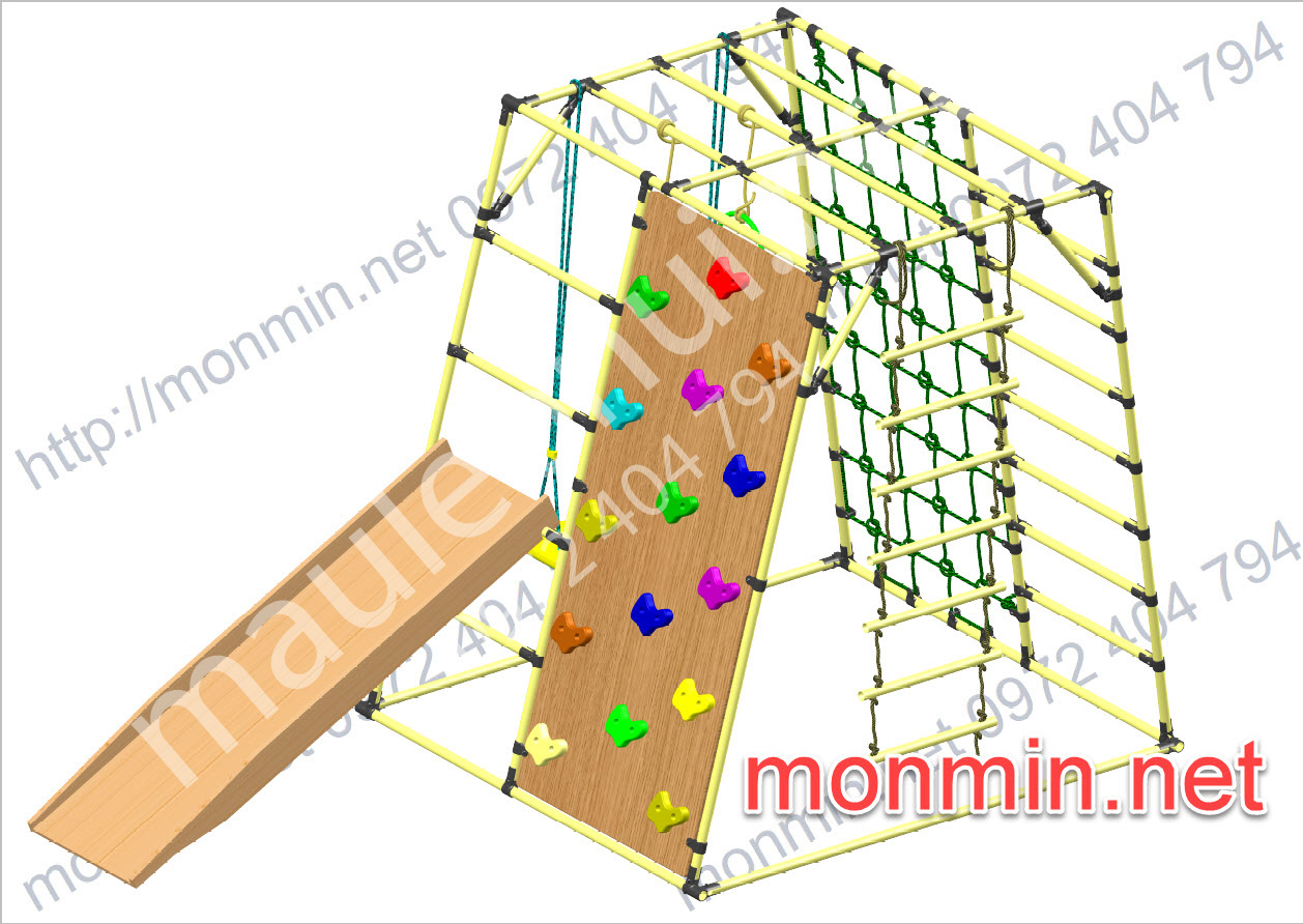 Mấu leo núi kết hợp bộ xà đu vận động đa năng